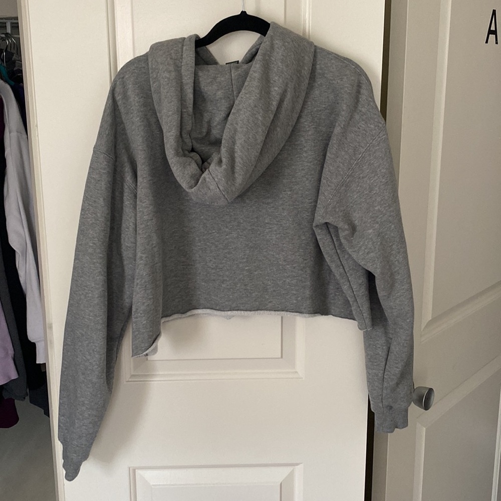 Cropped Gray Hoodie - Picture 2 of 2